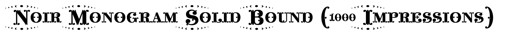 Noir Monogram Solid Bound (1000 Impressions) image